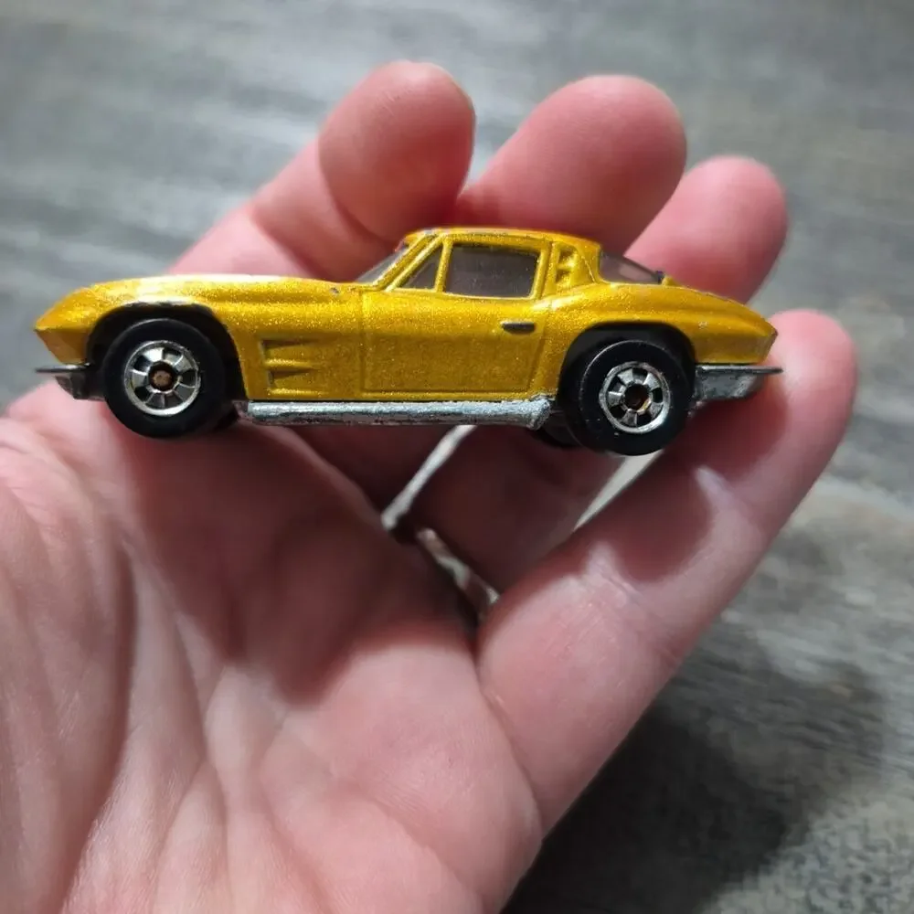 Vtg Hot Wheels Hi-Raker 1963 Corvette Stingray Split Window Gold Hong Kong 1979